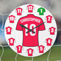 Seu nome é Futebol Relógio - Vermelho e Branco