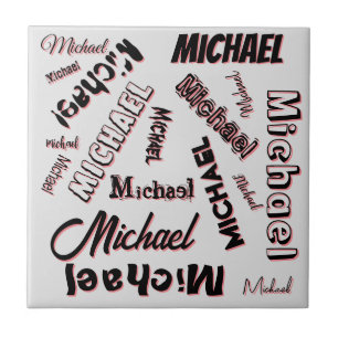 Seu nome é padrão monograma rosa cor sombra