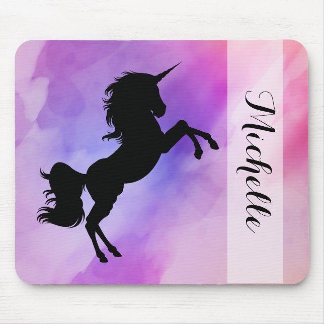 Seu nome é Pastel Unicorn Mouse Pad (Frente)