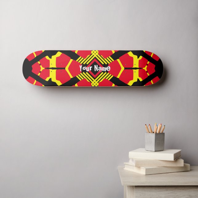 Seu nome é Skateboard personalizável (Arte de parede (Horz))