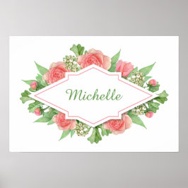 Seu nome em um poster personalizado de Quadro de F