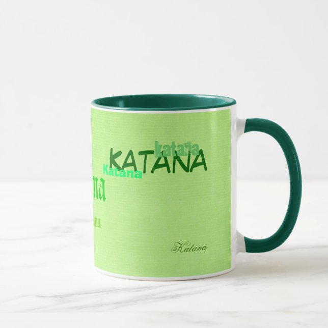 Seu nome em um verde da caneca (Direita)