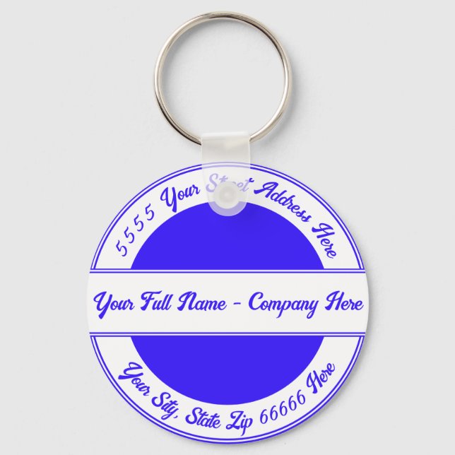 Seu nome Endereço Font Colors Chaveiro Gift (Frente)