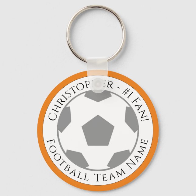 Seu nome mais Chaveiro de nome da equipe de futebo (Frente)