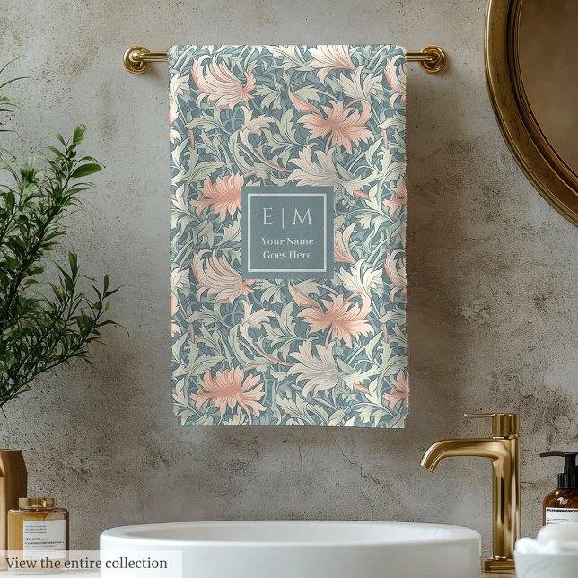 Seu nome Morris inspirou Bath Toalha (Your Name Morris Inspired Bath Towel)