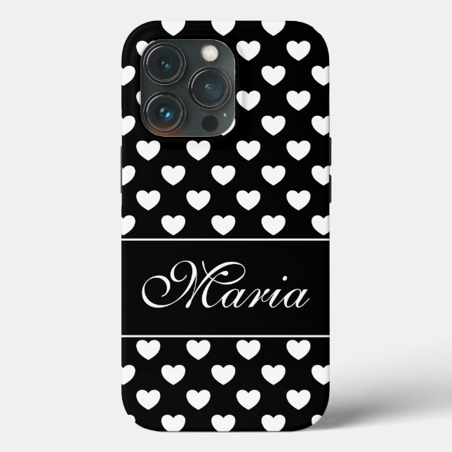 Seu nome, Na moda Black and White Heart Pattern (Verso)