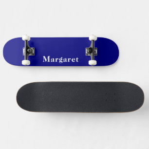 Seu nome no skateboard Marinho Azul Moderno