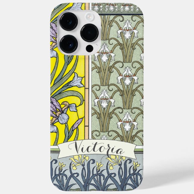 Seu nome ou cota Iris Pattern iphone (Verso)