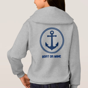 Seu nome ou nome do barco Cinza e Marinho