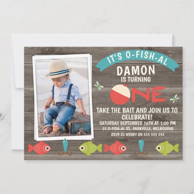 Seu O-fish-al Ou Convite Para O Primeiro Aniversár (Frente)