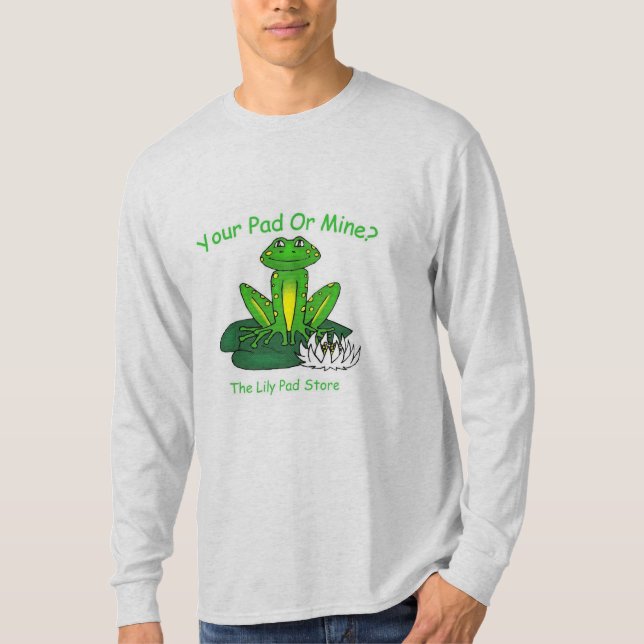 Seu Pad ou o Meu - Camisa Manga Longa Cinza Claro  (Frente)