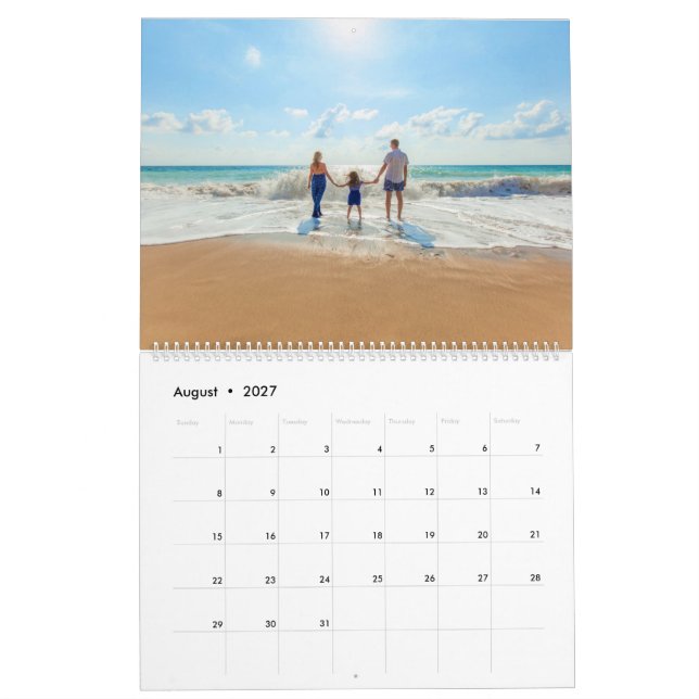 Seu Presente de Calendário de Fotografias com Text (Ago 2027)