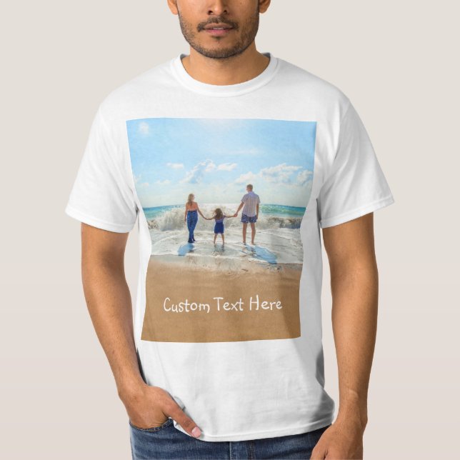 Seu Presente de Camisa Fotográfica com Texto Perso (Frente)
