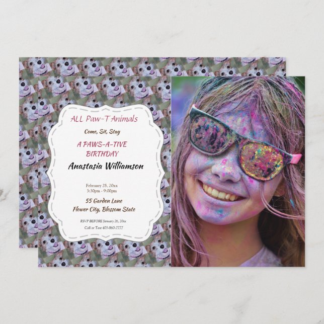 SEU PRIMEIRO ANIVERSARIO CONVITE (Frente/Verso)