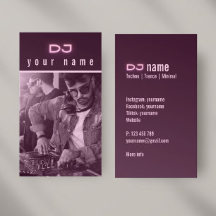 Seu próprio cartão de visita de DJ foto techno ros