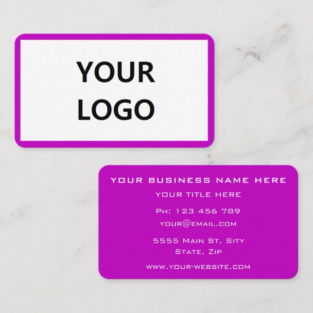 Seu próprio Design Cartão de visita de suas cores  (Frente/Verso)