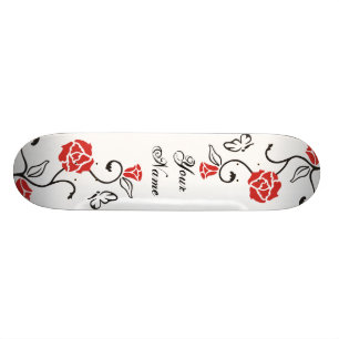 Seu próprio skate - videira e borboleta