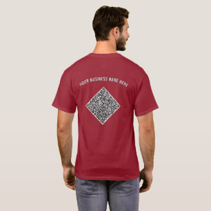 Seu QR e Modelo de Camisa de Negócios de Texto Per