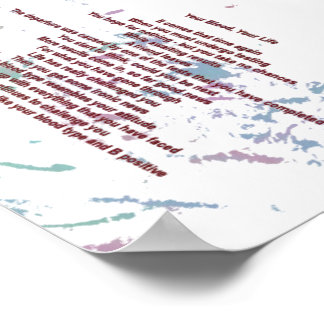 Seu sangue, sua vida 12 cm x 17 cm Poster