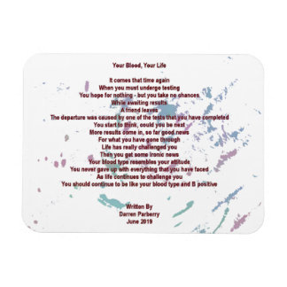 Seu sangue, sua vida 7 cm x 10 cm de ímã flexível