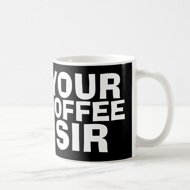 Seu senhor do café, canecas de café, engraçadas (Direita)