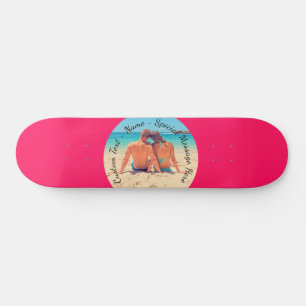 Seu skate de fotos favorito com texto personalizad