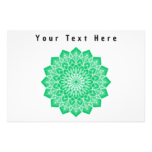 Seu Texto Aqui Ampliação de Foto de Arte Verde Per