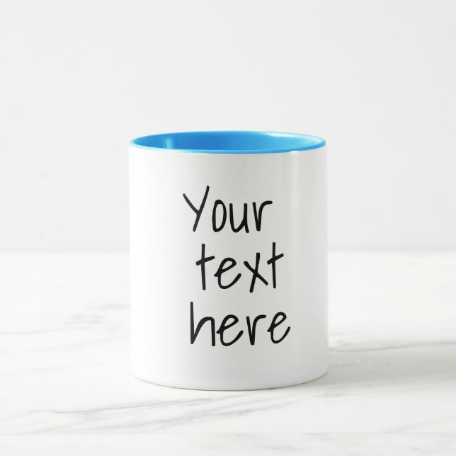 Seu texto aqui, caneca personalizável (Centro)