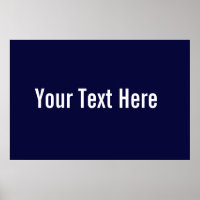 Seu texto aqui Marinho personalizado Poster horizo