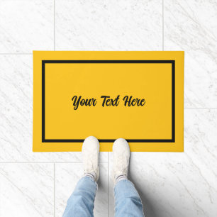Seu Texto Aqui Tapete Moderno Amarelo