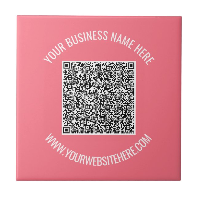 Seu Texto Personalizado e Cor no Código QR em Azul (Frente)