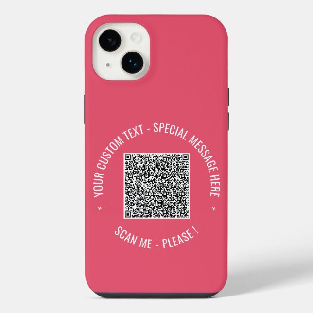 Seu Texto Personalizado no Código QR Capinha para  (Verso)