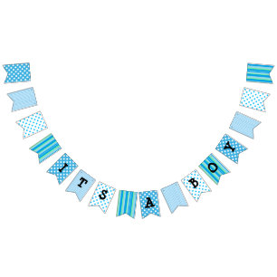 Seu um menino, bandeira azul da bandeira do chá d