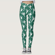 Seul Spirit Sports Leggings White em Verde