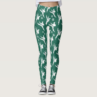 Seul Spirit Sports Leggings White em Verde