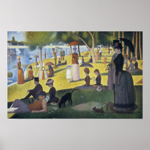 Seurat Sunday Afternoon Painting Vintage Poster