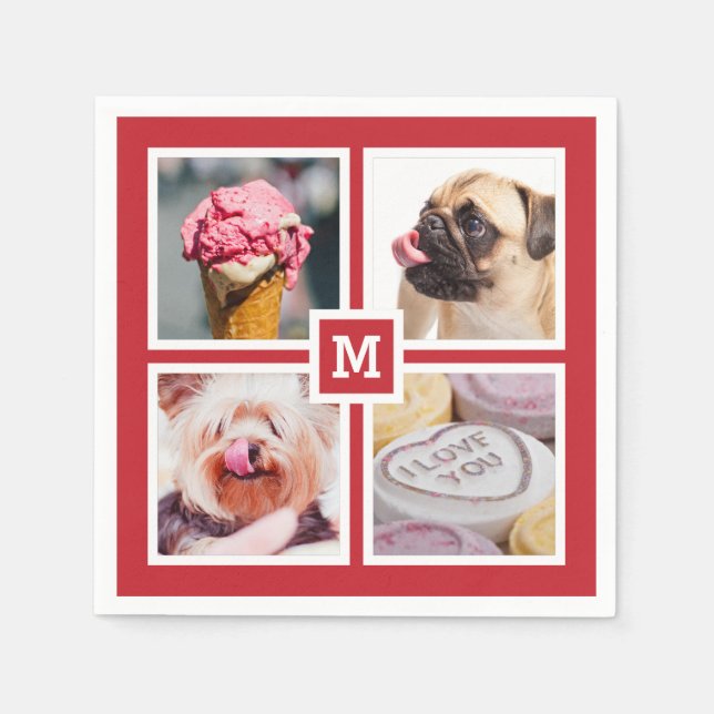 SEUS 4 guardanapo de papel das FOTOS & do (Frente)