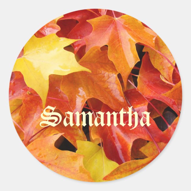 Seus adesivos Envelope Folhas de outono (Frente)