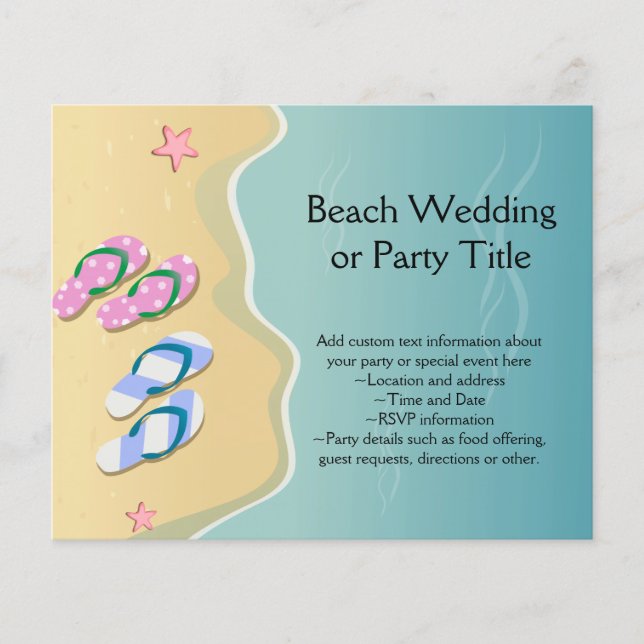 Seus Chinelos no Casamento de Praia (Frente)