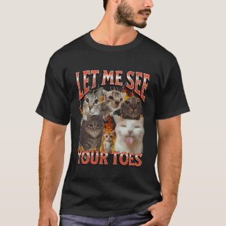 Seus Dedos do Pé Gato Engraçado Meme Camiseta Pira