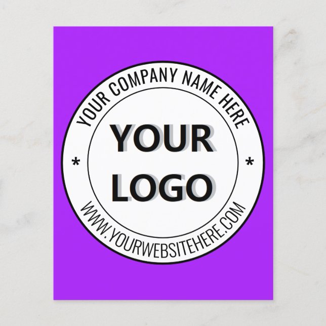 Seus Flyers de Negócios Promocionais com Logotipo  (Frente)