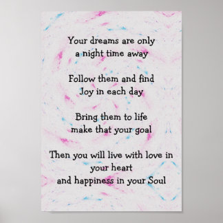 Seus sonhos, poster inspirador