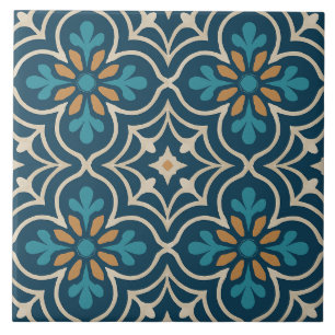 Sevilha em Flor – Padrão de Azulejo Floral Mourisc