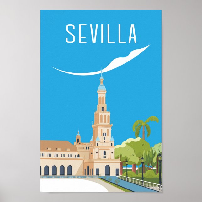 Sevilla Spain travel poster (Frente)