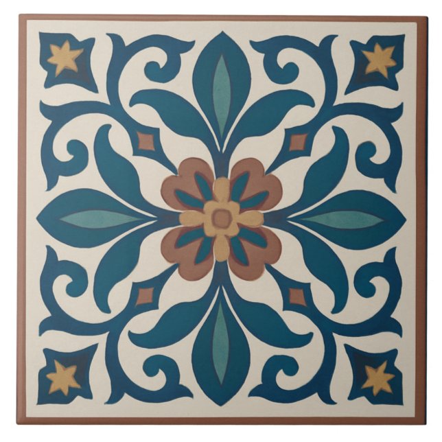 Seville Garden – Andalusian Floral Tile Art (Frente)
