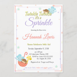 Sexo Chá de fraldas Neutro Convite à apresentação 