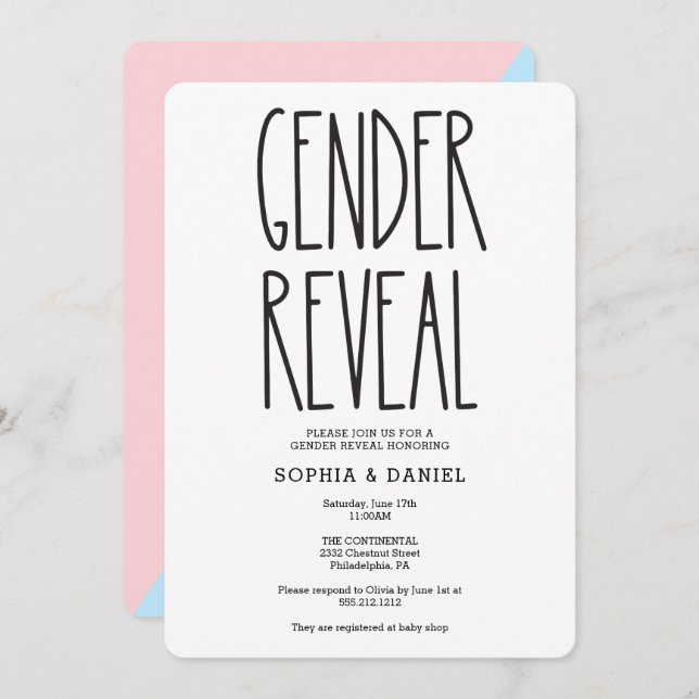 Sexo da Farmhouse Russo Convite para Chá de fralda (Frente/Verso)