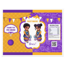 Sexo de Basquete Revela Chip Bag Roxo e Dourado