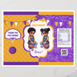 Sexo de Basquete Revela Chip Bag Roxo e Dourado