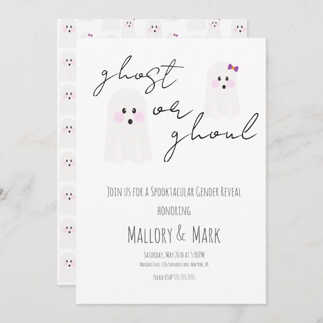 Sexo de Festa de Halloween Convite de Revisão (Frente/Verso)